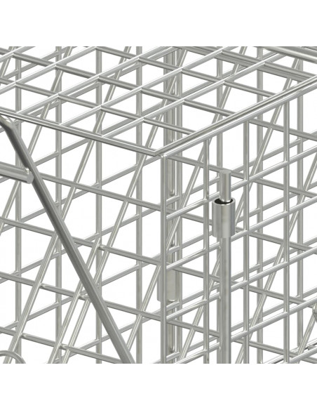 Trappola per Animali 64,5x25x26,5 cm in Ferro Zincato