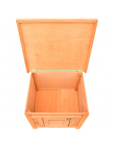 Cuccia per Gatti in Legno di Pino e Abete 50x46x43,5 cm