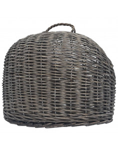 Trasportino per Gatti Grigio 45x35x35 cm in Salice Naturale