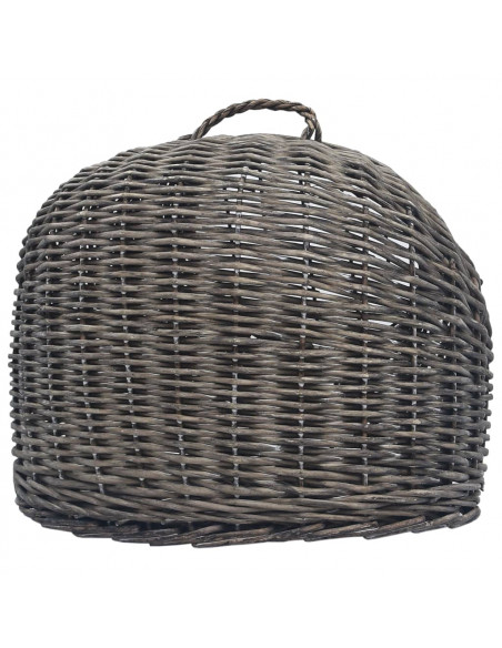 Trasportino per Gatti Grigio 60x45x45 cm in Salice Naturale