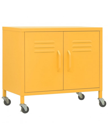 Armadietto Giallo Senape 60x35x56 cm in Acciaio