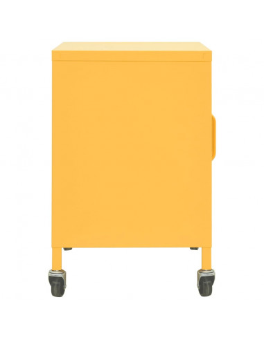 Armadietto Giallo Senape 60x35x56 cm in Acciaio