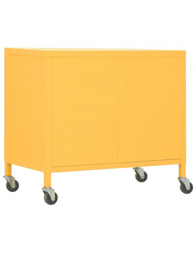 Armadietto Giallo Senape 60x35x56 cm in Acciaio