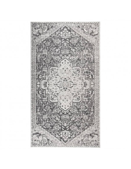 Tappeto da Esterni a Tessitura Piatta 115x170 cm Grigio Chiaro