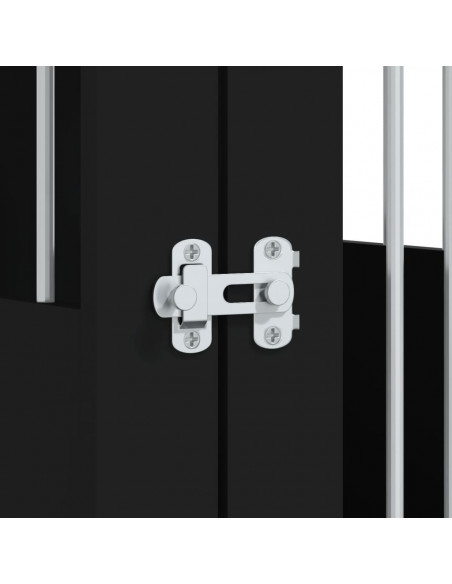 Gabbia Cani Arredamento Nera 64,5x80x71cm Legno Multistrato