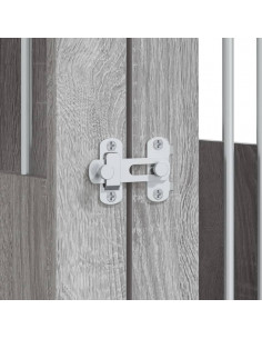 Gabbia Cani da Arredamento Grigio Sonoma 55x75x65cm Multistrato