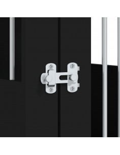 Gabbia Cani da Arredamento Nera 55x75x65cm Legno Multistrato