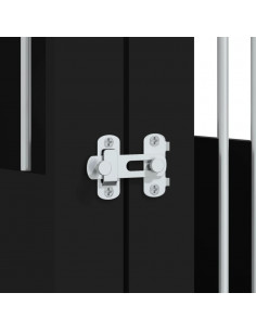 Gabbia Cani da Arredamento Nera 45x62x59cm Legno Multistrato