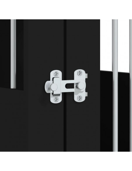 Gabbia Cani da Arredamento Nera 45x62x59cm Legno Multistrato