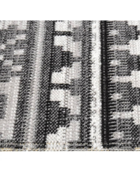 Tappeto da Esterni a Tessitura Piatta 115x170 cm Grigio Scuro