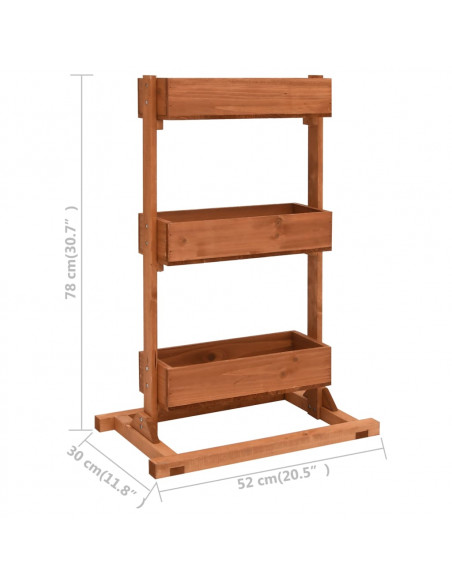 Fioriera 52x30x78 cm in Legno di Abete