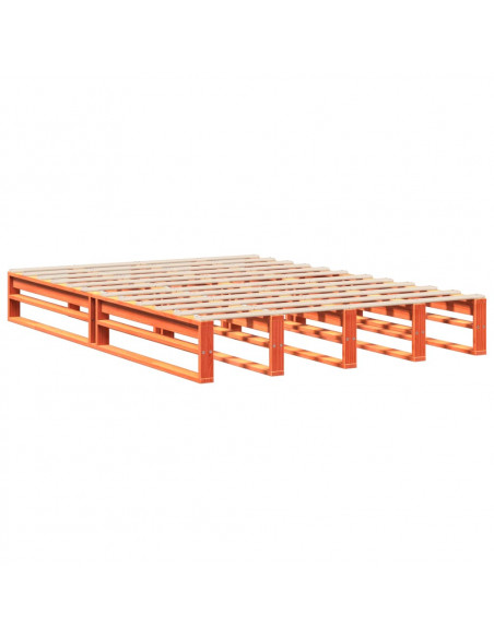 Giroletto senza Materasso Marrone Cera 140x200cm Massello Pino