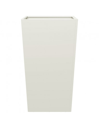 Fioriera da Giardino Bianca 45x45x75 cm in Acciaio