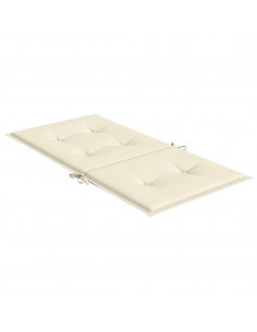 Cuscini per Sedia 2 pz Crema 100x50x3 cm in Tessuto Oxford