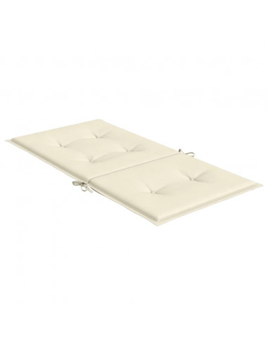 Cuscini per Sedia 2 pz Crema 100x50x3 cm in Tessuto Oxford