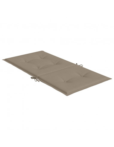 Cuscini per Sedia 2 pz Tortora 100x50x3 cm in Tessuto Oxford