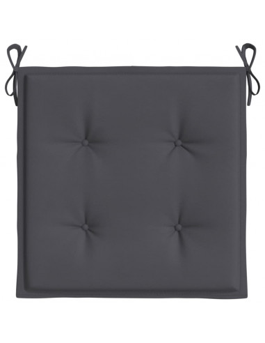 Cuscini per Sedia 4 pz Antracite 40x40x3 cm in Tessuto Oxford