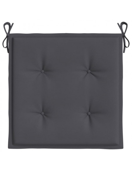 Cuscini per Sedia 4 pz Antracite 40x40x3 cm in Tessuto Oxford