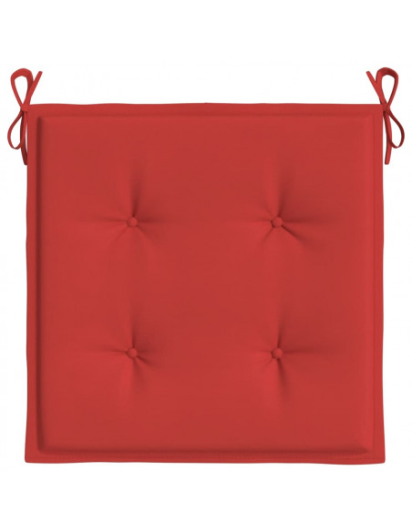 Cuscini per Sedia 2 pz Rossi 50x50x3 cm in Tessuto Oxford