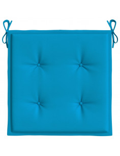 Cuscini per Sedia 2 pz Blu 50x50x3 cm in Tessuto Oxford