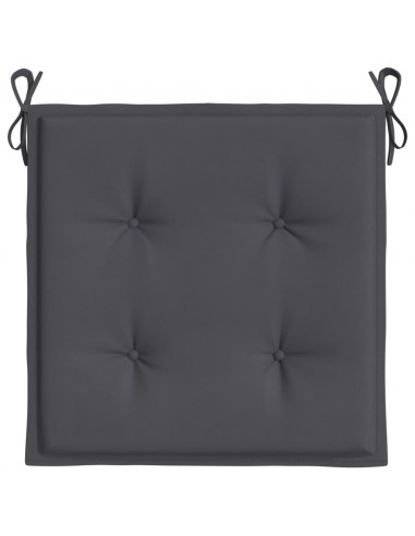 Cuscini per Sedia 2 pz Antracite 40x40x3 cm in Tessuto Oxford