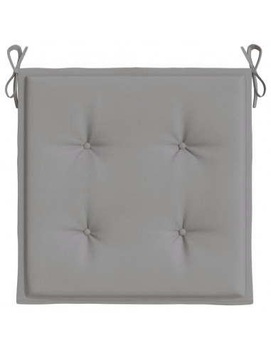 Cuscini per Sedia 2 pz Grigi 40x40x3 cm in Tessuto Oxford