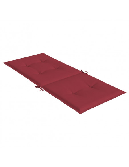 Cuscini per Sedie 4 pz Rosso Vino 120x50x3 cm in Tessuto