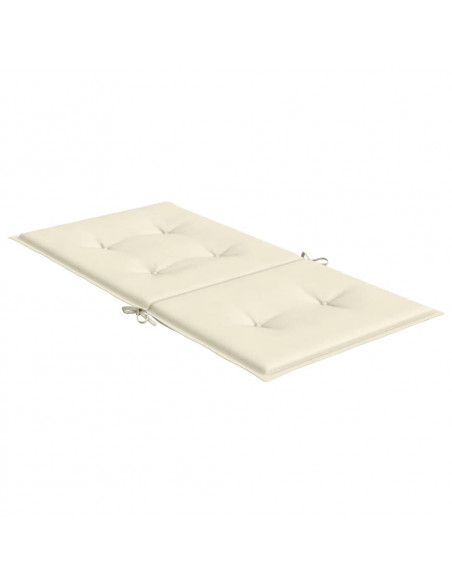 Cuscini per Sedia 6 pz Crema 100x50x3 cm in Tessuto Oxford