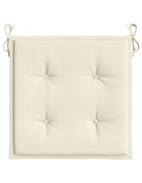 Cuscini per Sedia 6 pz Crema 50x50x3 cm in Tessuto Oxford