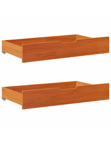 Giroletto senza Materasso Marrone Cera 180x200 cm Legno di Pino