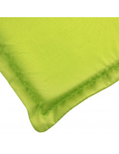 Cuscino per Sdraio Verde Brillante (75+105)x50x4 cm