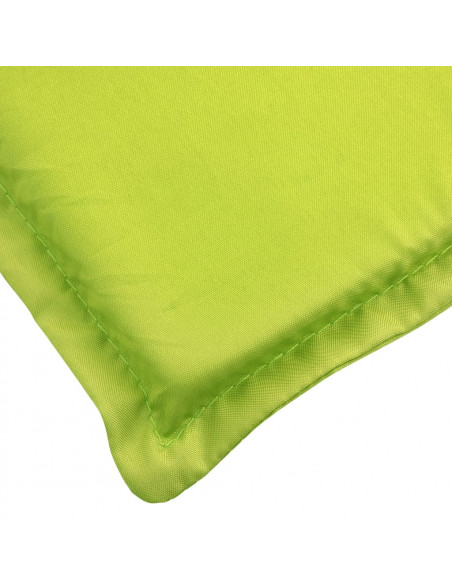 Cuscino per Sdraio Verde Brillante (75+105)x50x4 cm