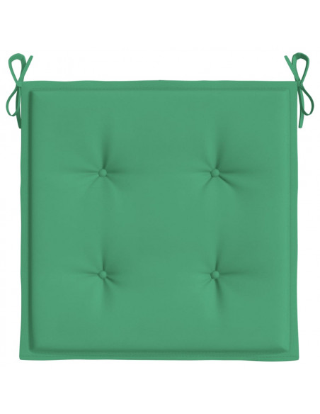 Cuscini per Sedia 6 pz Verdi 40x40x3 cm in Tessuto Oxford