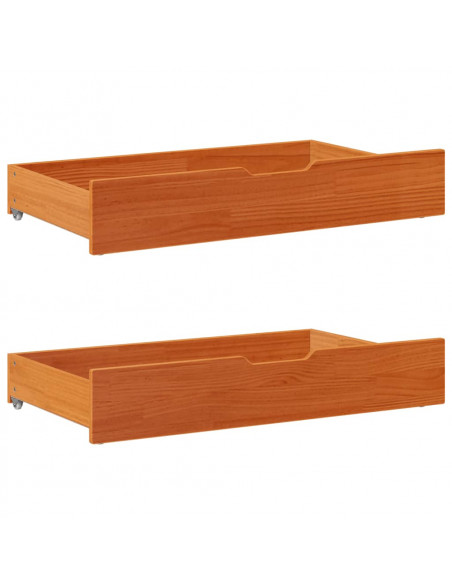 Giroletto senza Materasso Marrone Cera 200x200 cm Legno di Pino