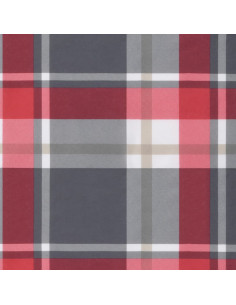 Cuscino per Panca a Quadri Rossi 180x50x3 cm Tessuto Oxford