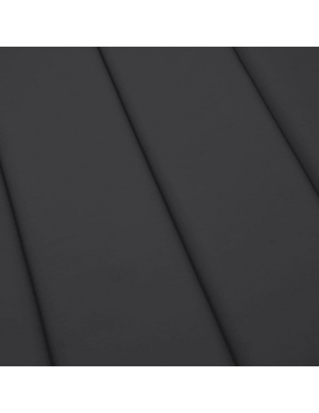 Cuscino per Lettino Nero 186x58x3 cm in Tessuto Oxford