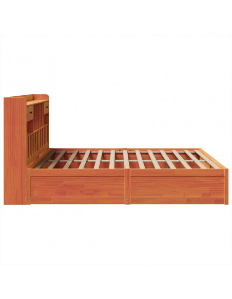 Giroletto senza Materasso Marrone Cera 200x200 cm Legno di Pino