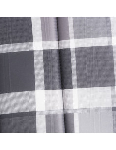 Cuscino per Lettino a Quadri Grigi 186x58x3 cm Tessuto Oxford