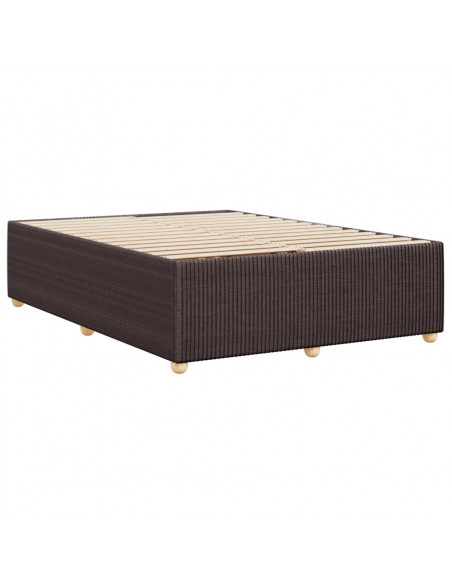 Giroletto senza Materasso Marrone Scuro 140x200 cm Tessuto