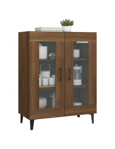 Credenza Rovere Marrone 69,5x34x90 cm in Legno Multistrato