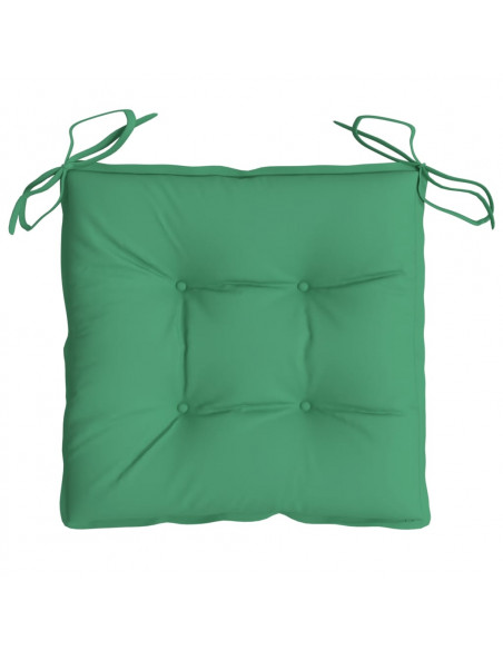 Cuscini per Sedia 4 pz 40x40x7 cm in Tessuto Oxford Verde
