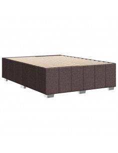 Giroletto senza Materasso Marrone Scuro 140x200 cm Tessuto