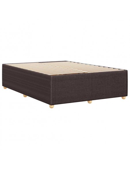 Giroletto senza Materasso Marrone Scuro 160x200 cm Tessuto