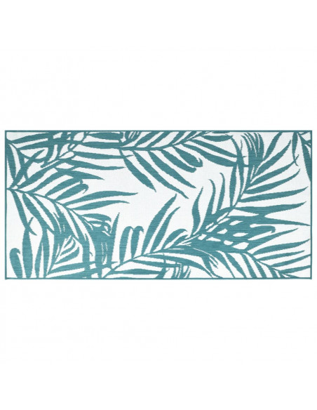 Tappeto da Esterno Aqua e Bianco 80x150 cm Design Reversibile