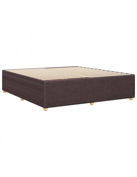 Giroletto senza Materasso Marrone Scuro 180x200 cm Tessuto