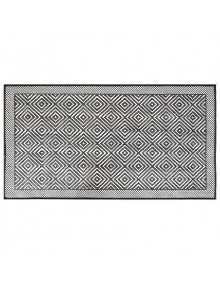 Tappeto da Esterno Grigio e Bianco 80x150 cm Design Reversibile