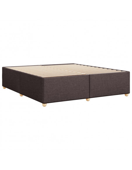 Giroletto senza Materasso Marrone Scuro 200x200 cm in Tessuto