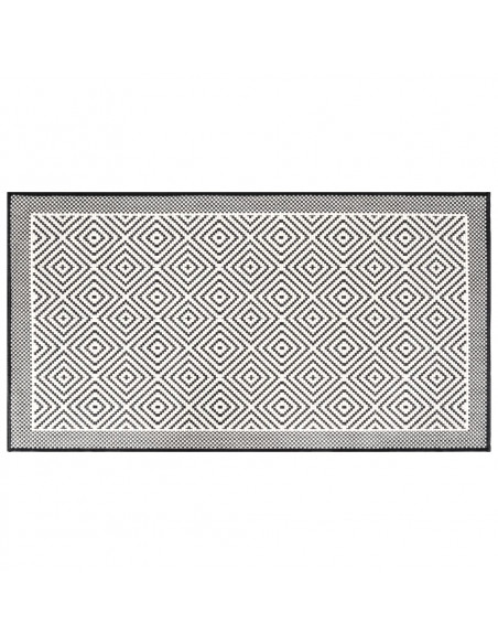 Tappeto da Esterno Grigio e Bianco 80x150 cm Design Reversibile
