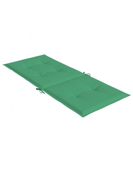Cuscini per Sedie 2 pz Verdi 120x50x3 cm in Tessuto