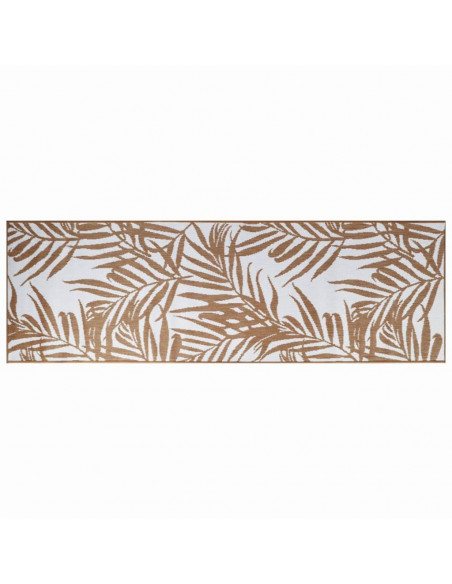 Tappeto da Esterno Marrone e Bianco 80x250 cm Reversibile